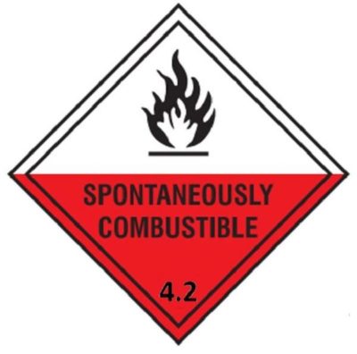 Class 4.2 Substances liable to spontaneous combustion