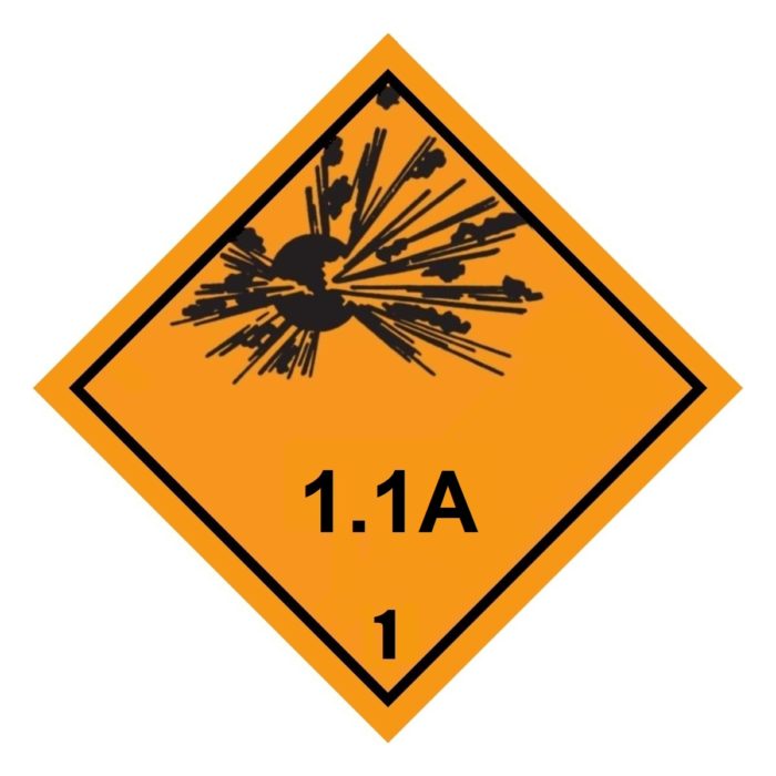 HD2103 Class 1.1A Placard