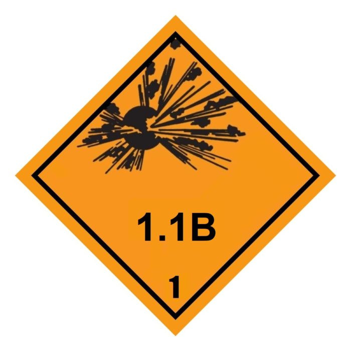 HD2104 Class 1.1B Placard
