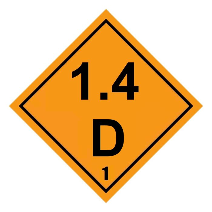 HD2135 Class 1.4D Placard