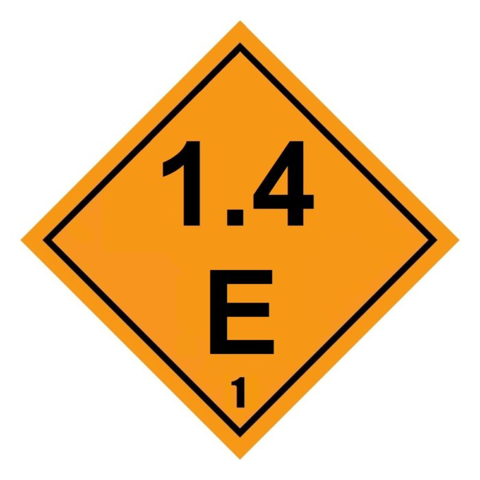 HD2136 Class 1.4E Placard
