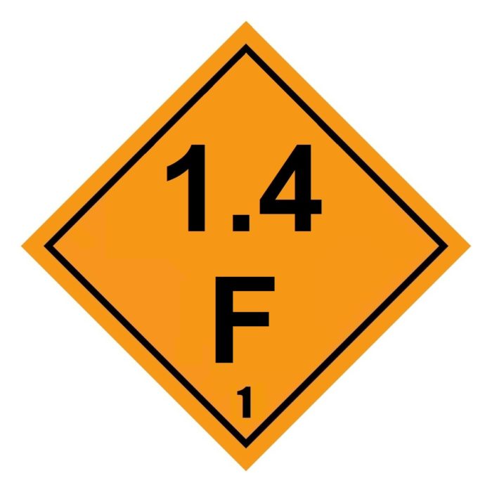 HD2137 Class 1.4F Placard