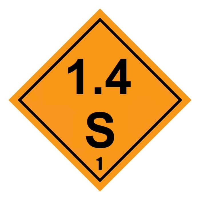HD2139 Class 1.4S Placard