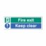 SS12062L Fire Exit - Keep Clear (450 x 150mm)