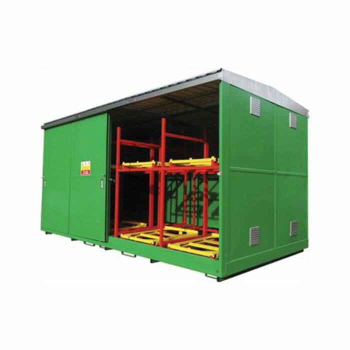SC3015 Dual Purpose Pushback Bunded Storage Unit 64 Drum 16 IBC